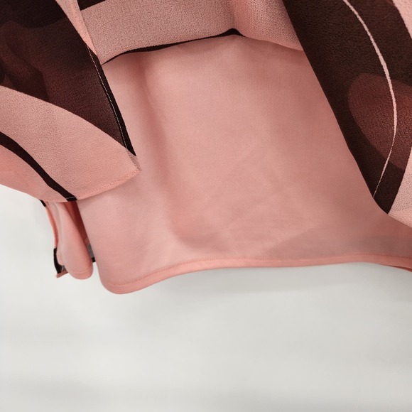 Anna Maxwell Salmon & Brown Swirl Scooped Plus Size Tank Top Women's 30W - Picture 5 of 7